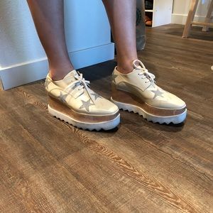 Stella McCartney Ivory Wooden Platforms